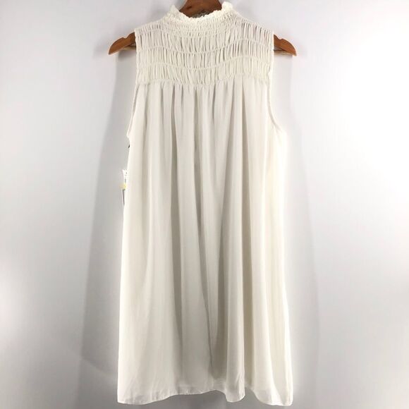 1. STATE Sleeveless‎ Shift Dress Ivory Medium - Picture 4 of 8